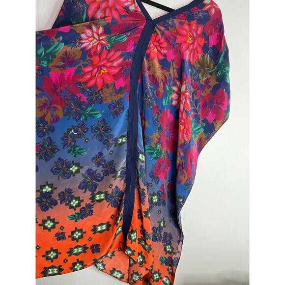Megan Park Shawl Blouse Kaften Dress Size Large Silk Oversized look - Picture 4 of 4
